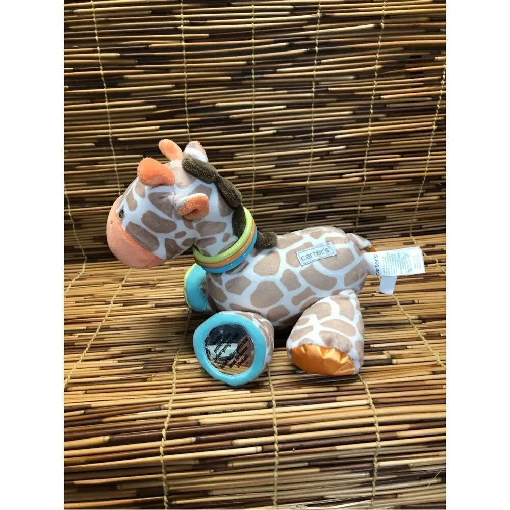Carter's Giraffe Stuffed Plush Rattle Mirror